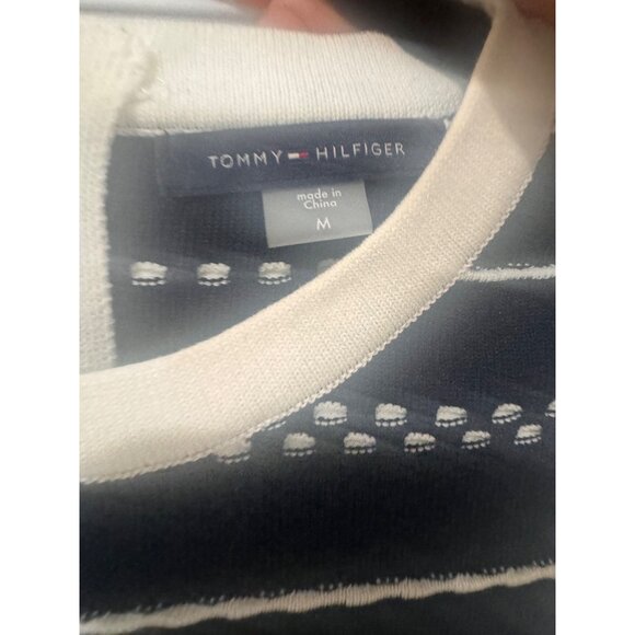 Tommy Hilfiger Womens Sleeveless Striped Sweater Dress Navy & White Size M - Picture 7 of 7